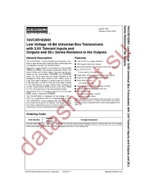 74VCXR162601MTD datasheet  